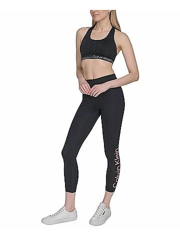 Calvin Klein Women's Performance High Rise 7/8 Leggings in Black/Brandied Apricot (view 2)