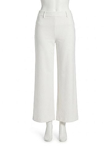 Lyssé Erin Hi Waist Wide Leg Pants in Chalk (view 1)