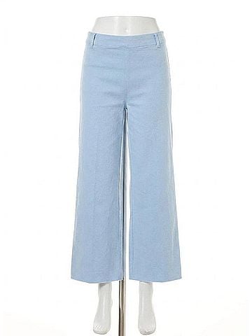 Lyssé Erin Wide Leg Denim Jeans in Antique Wash Chalk Blue (view 1)
