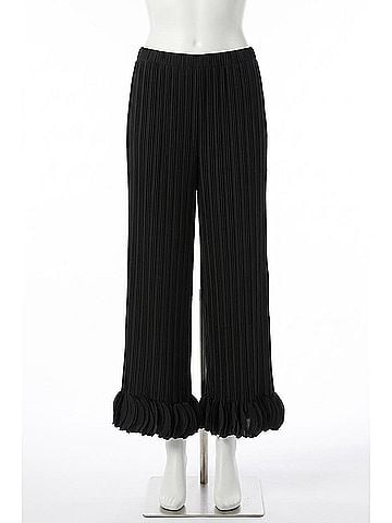 Joseph Ribkoff Gia Georgette Wide Leg Pleated Pants in Black (view 1)
