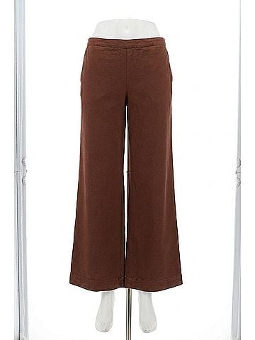 Bella Dahl Women's Catalina Clean Front Wide Pant in Autumnal Brown (view 1)