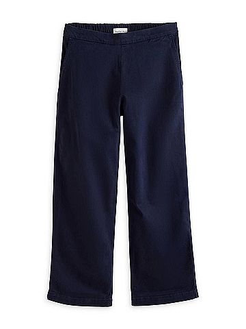 Bella Dahl Women's Clean Front Wide Leg Crop Pant in Italian Navy (view 2)