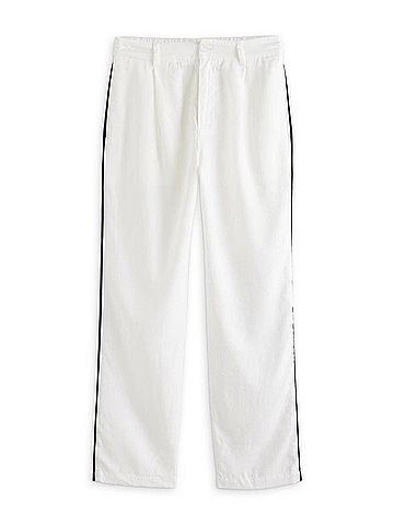Bella Dahl Women's Piped Trouser Pant in Off White (view 2)
