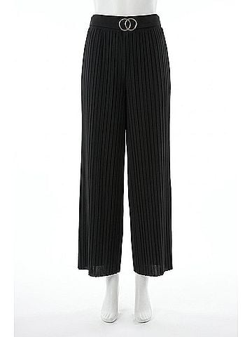 Joseph Ribkoff Pleated Pull On Wide-Leg Pants in Black (view 1)