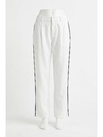 Bella Dahl Women's Piped Trouser Pant in Off White (view 1)