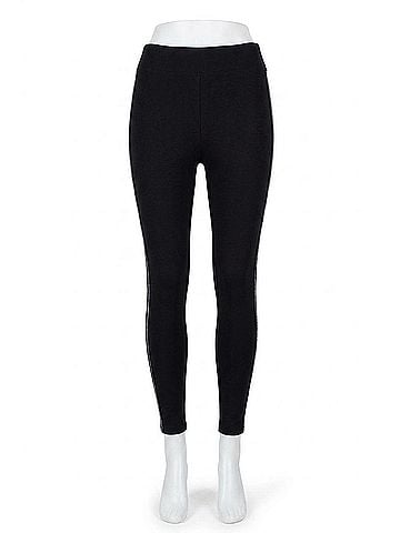 Kensie Combo Snakeskin Leggings in Black (view 1)