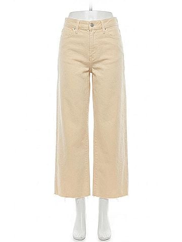 Paige Anessa With Twisted Outseam Jeans in Butter Yellow (view 1)