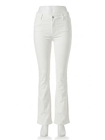 Lyssé Estelle Everyday Flare Denim Jeans in Ecru White (view 1)