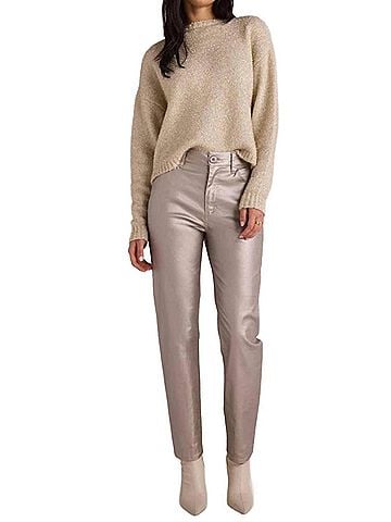 Bella Dahl Lennon Straight Leg Jeans in Silver (view 2)