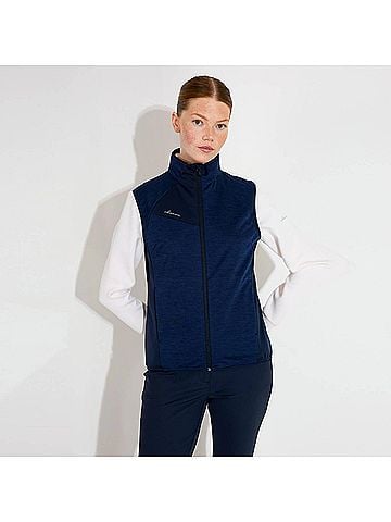 abacus Ardfin Softshell Mock Neck Vest in Navy Melange (view 2)