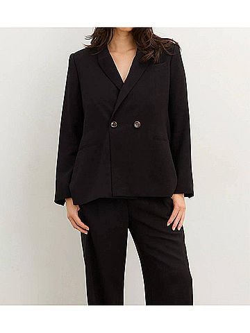 Hatch Soft Tailored Twill Blazer in Black (view 2)