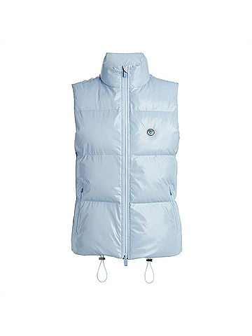 G/Fore Women's Merino Wool Lined Quilted Nylon Vest in Sky (view 2)