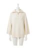 Echo Solid Black Texture Knit Cape in Vanilla One size - photo 1