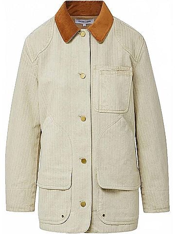 Veronica Beard Abbas Chore Jacket in Light Oat (view 1)