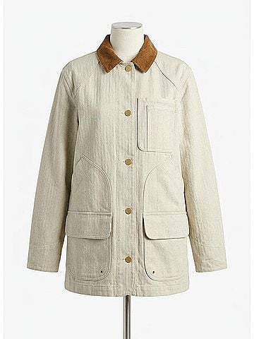 Veronica Beard Abbas Chore Jacket in Light Oat (view 2)