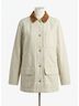 Veronica Beard Solid Brown Abbas Chore Jacket in Light Oat Size S - photo 2