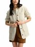 Veronica Beard Solid Brown Abbas Chore Jacket in Light Oat Size S - photo 5
