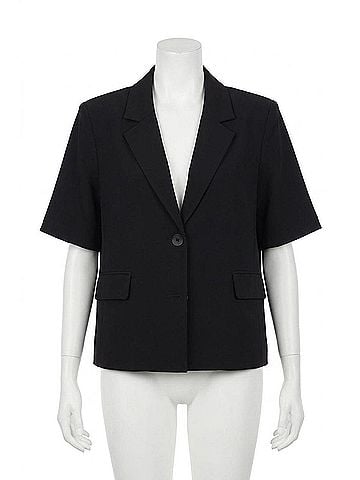 Joseph Ribkoff Short Sleeve Blazer Jacket in Black (view 1)