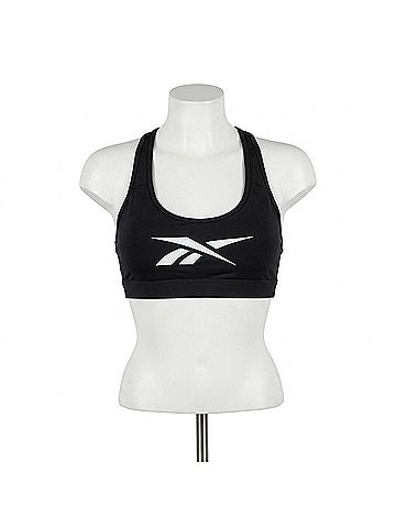Reebok Lux Vector Racer-Back Sport Bra in Black (view 1)