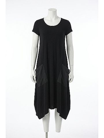 Joseph Ribkoff Silky Knit Cocoon Dress in Black (view 2)