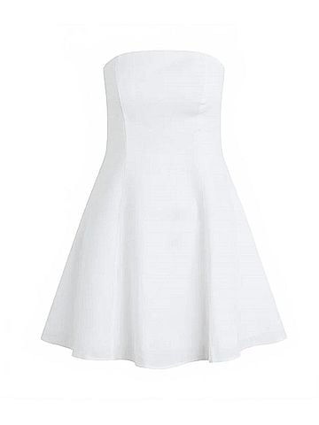 Favorite Daughter Favorite Mini Linen Dress in White (view 1)