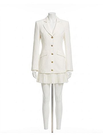 Cinq à Sept Long Sleeve Regan Dress in White (view 1)
