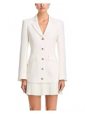 Cinq à Sept Long Sleeve Regan Dress in White (view 2)