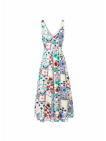 FRNCH Consordia Midi Dress in Mix And Match Print (view 1)