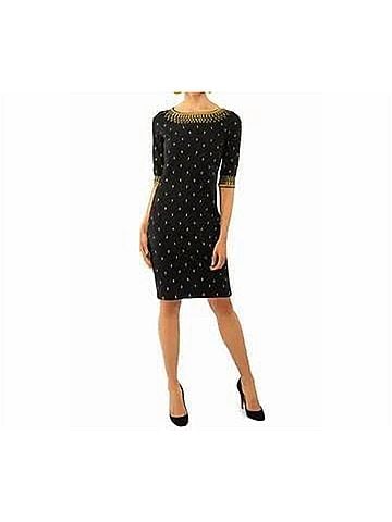 Gretchen Scott Designs Rocket Girl Mini Dress in Black &amp; Gold (view 2)
