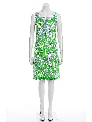 Gretchen Scott Designs Flora Flirt Dress in Kelly Green/Periwinkle (view 1)