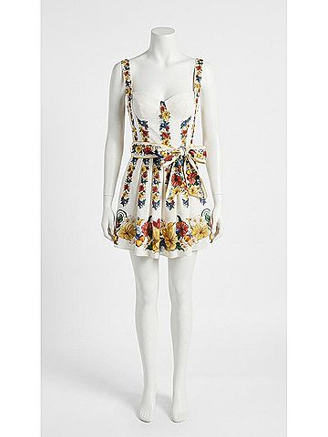 FARM Rio Tropical Floral Print Minidress in Tropi Off-White Scarf (view 2)