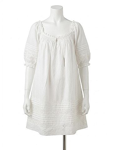 Hatch Lottie Secret Nursing Mini Dress - Maternity in White (view 1)