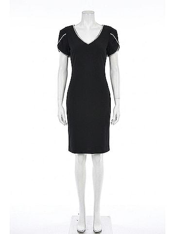 Frank Lyman Design Bellamy Tulip Sleeve Mini Dress in Black And Crystal (view 1)