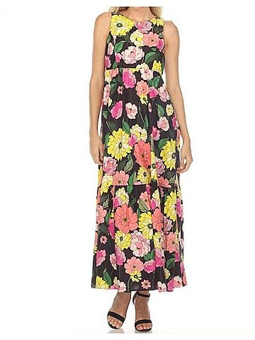 Johnny Was Jade Love Casia Tiered Maxi Dress in Multi Floral (view 2)