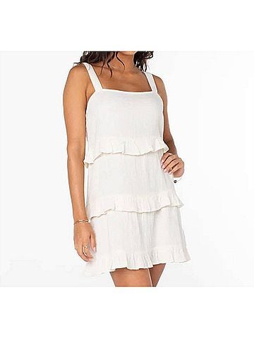Roxy Soft Sand Mini Dress in Creme (view 2)