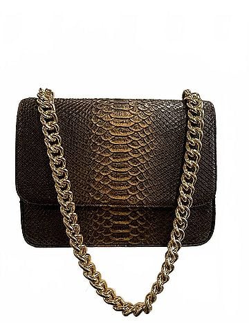 Berge Women's Dune Chain Handbag in Bronze (view 1)