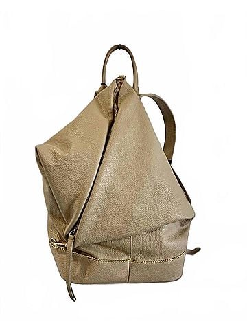 Berge Women's Samy Leather Backpack in Beige (view 1)