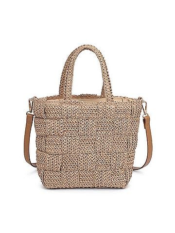 Urban Expressions Women's Chiara Woven Crossbody Bag in Tan (view 1)