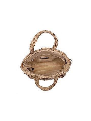 Urban Expressions Women's Chiara Woven Crossbody Bag in Tan (view 2)