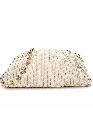 Urban Expressions Women's Veronica Clutch Bag in Oatmilk (view 1)