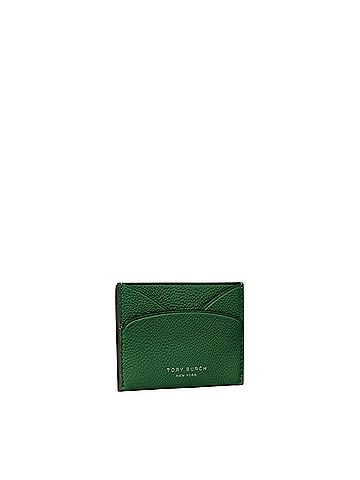 Tory Burch Romy Flat Card Case in Dark Kale (view 2)