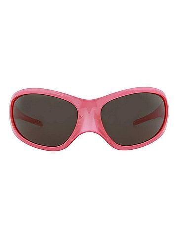 Balenciaga Unisex Shield-Frame Bio Injection Sunglasses in Pink/Grey (view 2)