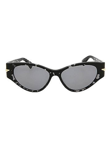 Bottega Veneta Women's Cat Eye-Frame Acetate Sunglasses in Black/ Grey (view 2)