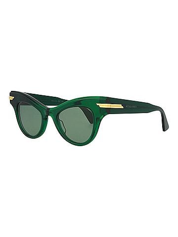 Bottega Veneta Women's Cat Eye-Frame Acetate Sunglasses in Green (view 1)