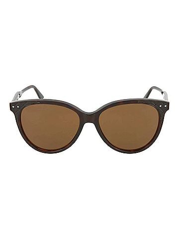 Bottega Veneta Women's Cat Eye-Frame Acetate Sunglasses in Havana Dark Espresso (view 2)
