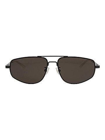 Bottega Veneta Women's Aviator-Frame Metal Sunglasses in Black (view 2)