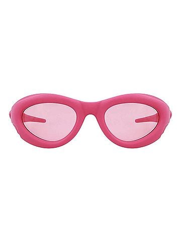 Bottega Veneta Women's Oval-Frame Injection Sunglasses in Pink (view 2)