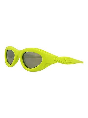 Bottega Veneta Women's Oval-Frame Injection Sunglasses in Lime (view 1)