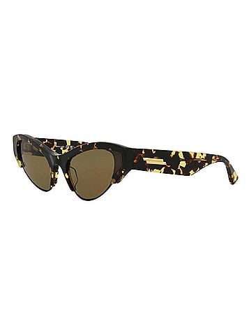 Bottega Veneta Women's Cat Eye-Frame Acetate Sunglasses in Havana Brown (view 1)