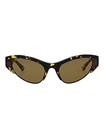 Bottega Veneta Women's Cat Eye-Frame Acetate Sunglasses in Havana Brown (view 2)